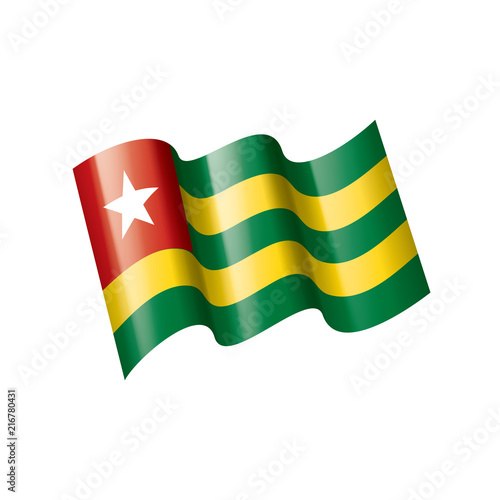 togo flag, vector illustration
