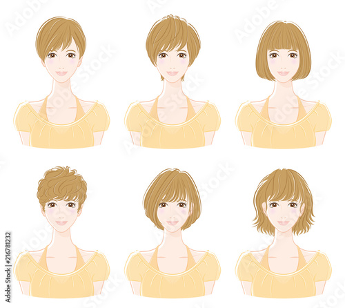 ヘアスタイルのイラスト