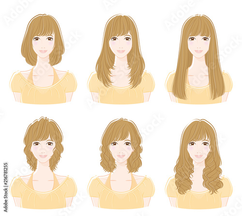 ヘアスタイルのイラスト