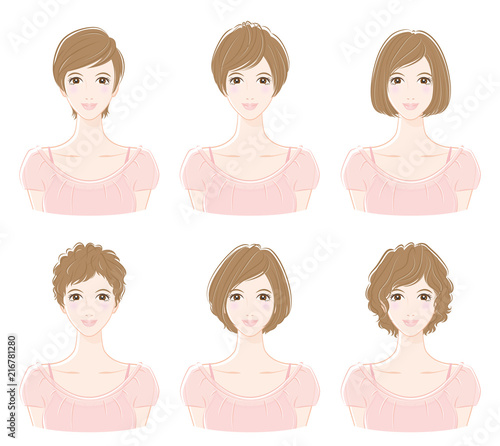 ヘアスタイルのイラスト