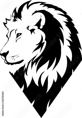 Fototapeta Naklejka Na Ścianę i Meble -  Lion head in vector interpretation 18