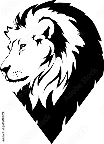 Fototapeta Naklejka Na Ścianę i Meble -  Lion head in vector interpretation 19