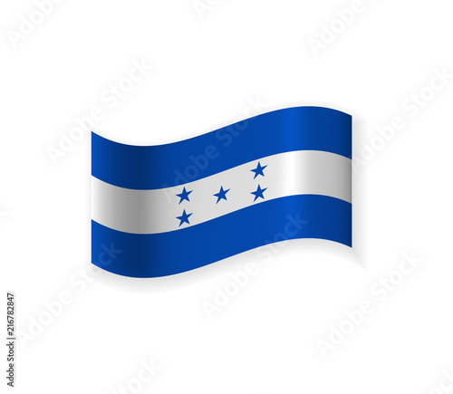 The Flag Of Honduras. Country in Central America. Vector illustration. National symbol. photo