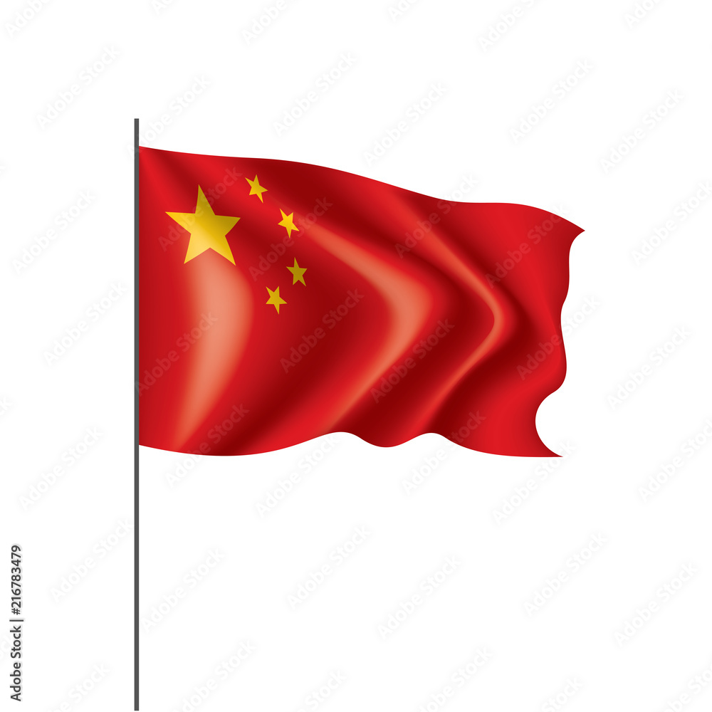 China flag, vector illustration