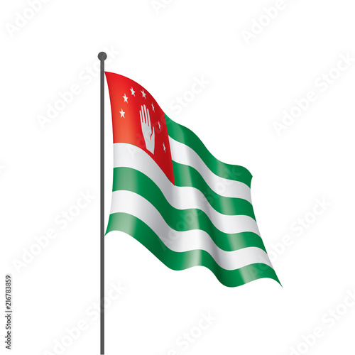 Abkhazia flag, vector illustration