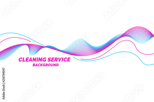 Conceptual poster for cleaning service on a white background.