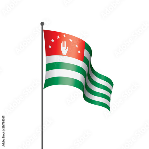 Abkhazia flag, vector illustration