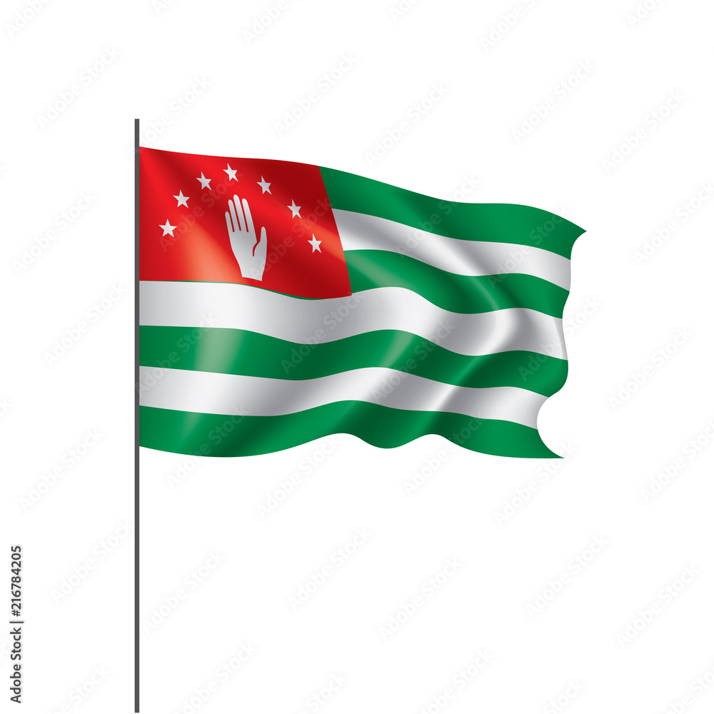 Abkhazia flag, vector illustration Abkhazia flag, vector illustration