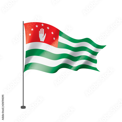 Abkhazia flag, vector illustration