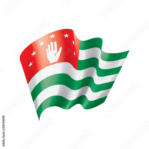 Abkhazia flag, vector illustration