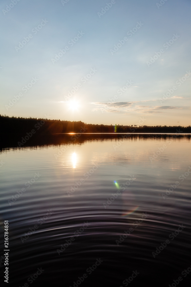 Landscape - sunset on the lake Landscape - sunset on the lake