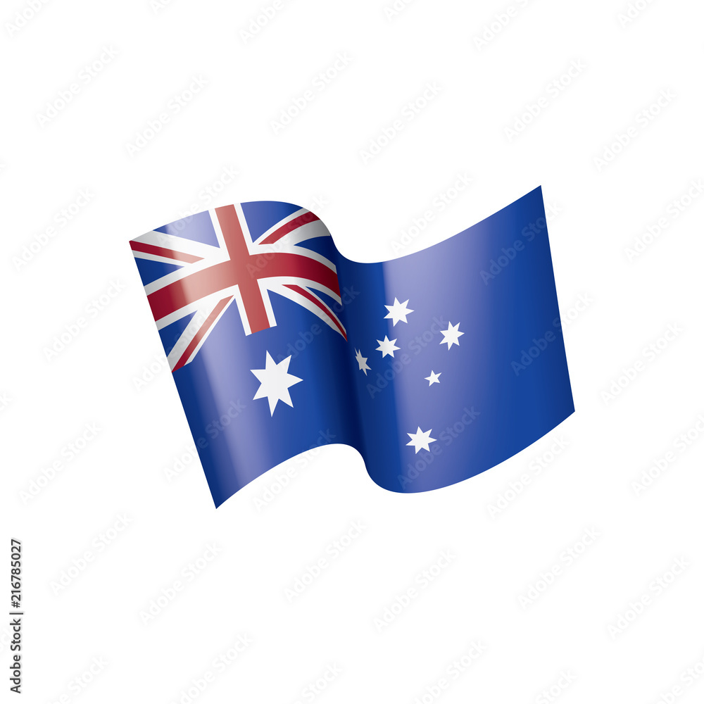 Fototapeta premium Australia flag, vector illustration