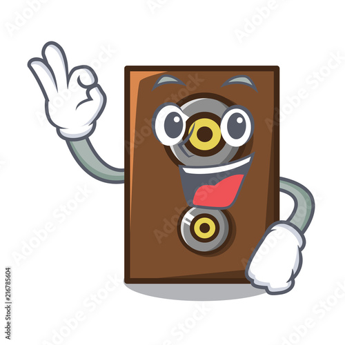 Okay speaker character cartoon style