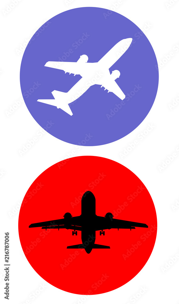 Plane icon set simple symbol for app vector eps 10