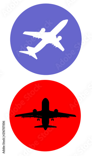 Plane icon set simple symbol for app vector eps 10
