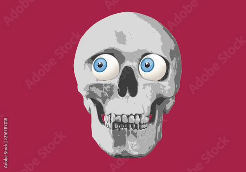 tête de mort - humour - regard - expression - yeux - crâne - humoristique - regarder - affiche