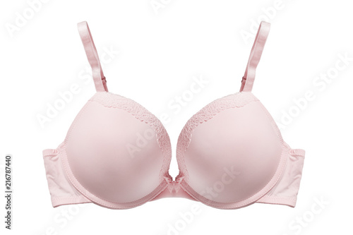 Pink brassiere isolated