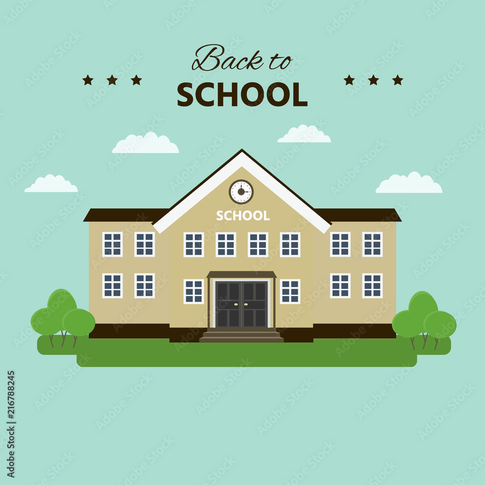 Fototapeta premium School building with text 
