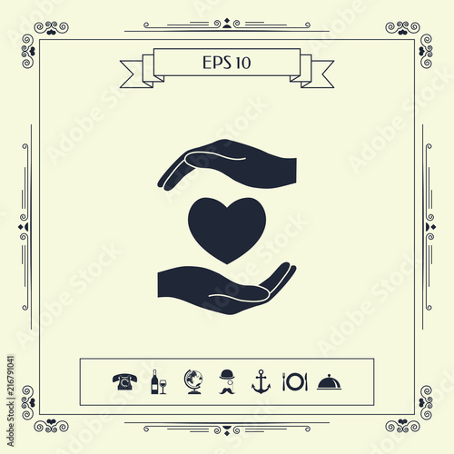 Hands holding heart