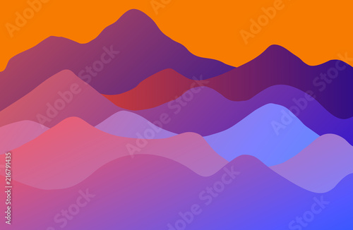 A wavy background with a Dynamic Effect. It is an abstract illustration of a dune pattern with a yellow horizon. Usable as a stand alone or background immage