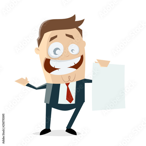businessman with blank sheet