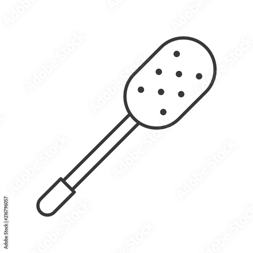 long handle sponge, cleaning service related, outline icon