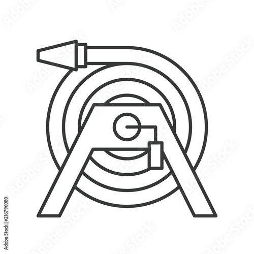 garden hose reel, housekeeping and cleaning service related, outline icon