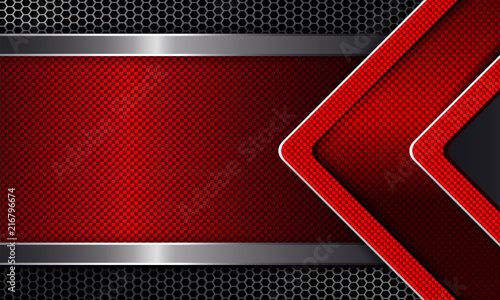 Geometric texture background with red frame and arrow.