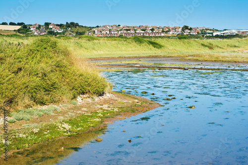 Landscapes in Tide Mills, Seaford, view of Bishopstone, selective focus