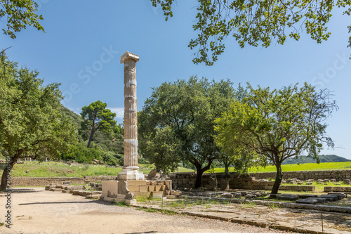 Tablou pe pânză Portique d'Écho, site archéologique d'Olympie