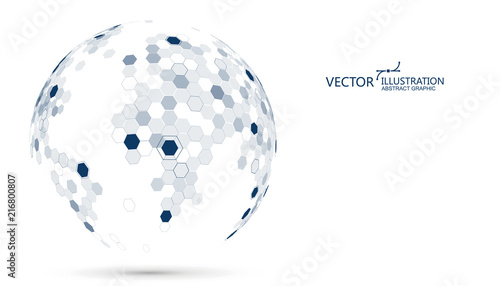Molecular structure formed the three-dimensional earth, the implication of the sense of science and technology.
