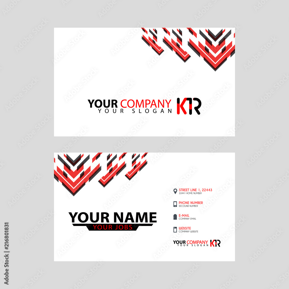 The new simple business card is red black with the KR logo Letter bonus and horizontal modern clean template vector design. The new simple business card is red black with the KR logo Letter bonus and horizontal modern clean template vector design.