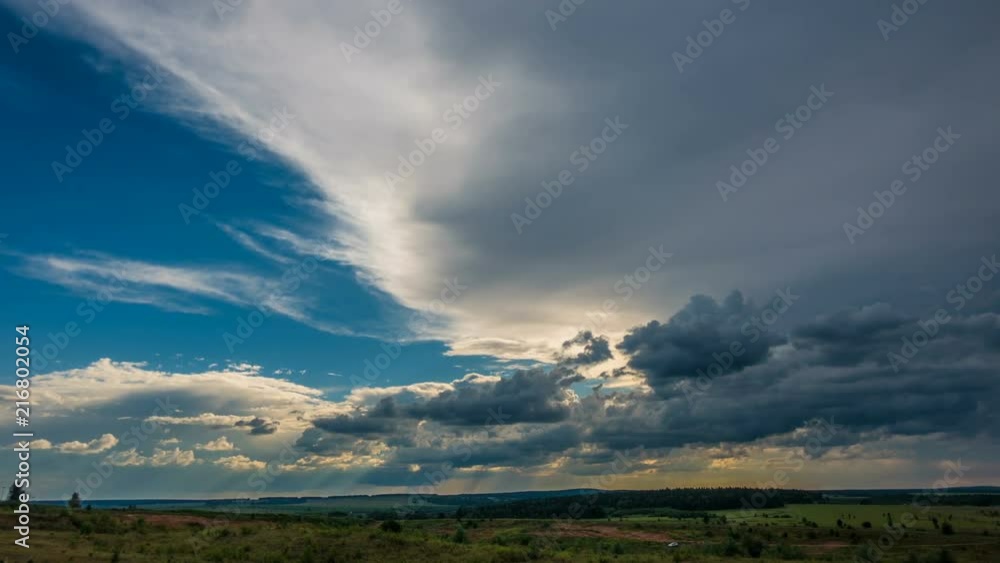 Beautiful time lapse over a keen summer landscape Beautiful time lapse over a keen summer landscape