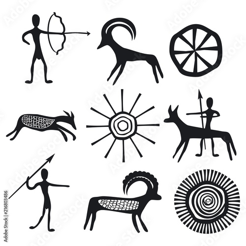Vector petroglyphs