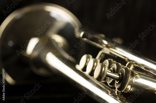 Drei Ventile einer Trompete photo