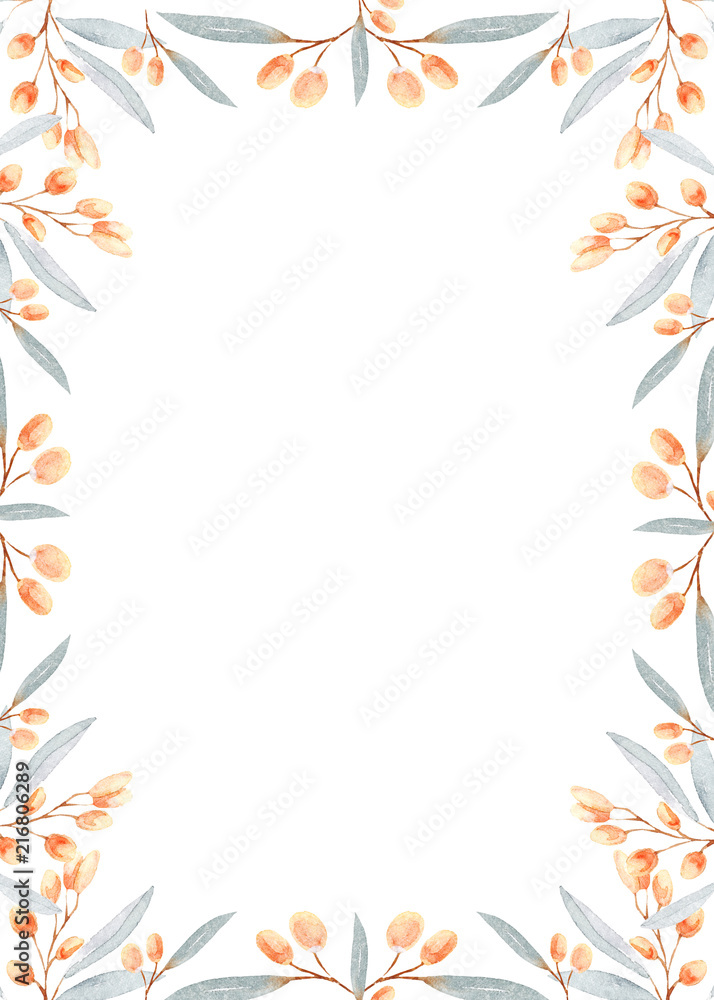 Watercolor christmas elements, winter new year Watercolor christmas elements, winter new year