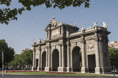 Alcala Gate or Puerta de Alcala is a monument in the Plaza de la Independencia in Madrid, Spain