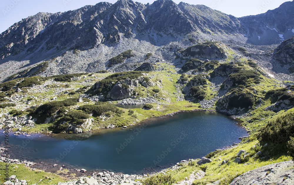 Mountain lake landscape