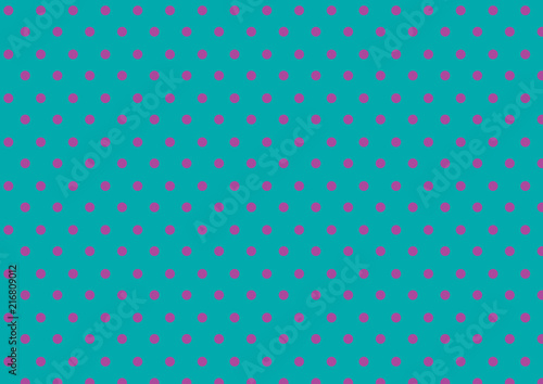 Pink dots on blue background