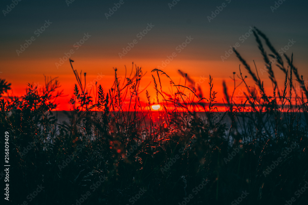 Stunning sunset on the Gulf of Finland