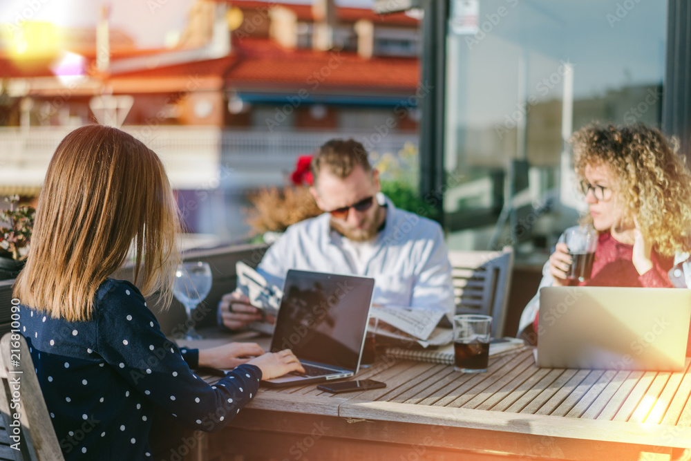 Workteam on terrace Workteam on terrace