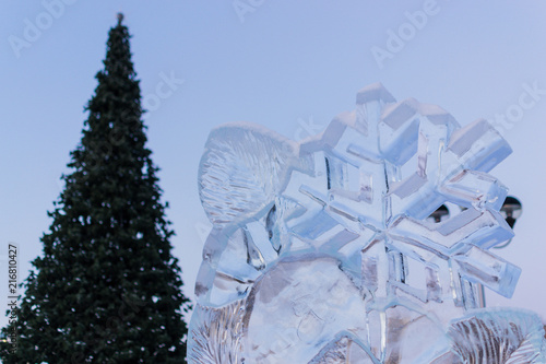 ice sculptures in the city photo