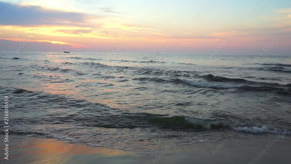 Beautiful summer sunset over Baltic sea. Beautiful summer sunset over Baltic sea.