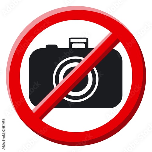 No photography sign vector illustration