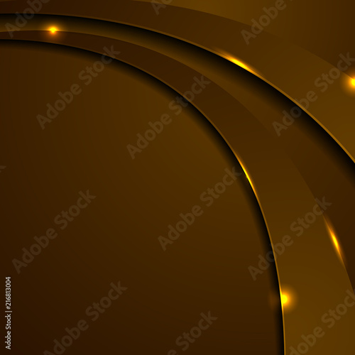 Shiny dark orange abstract wavy background