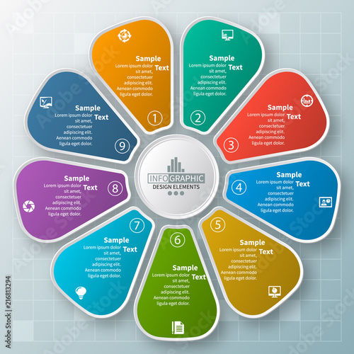 Abstract 3D Paper Infographics. Business template .Vector illustration