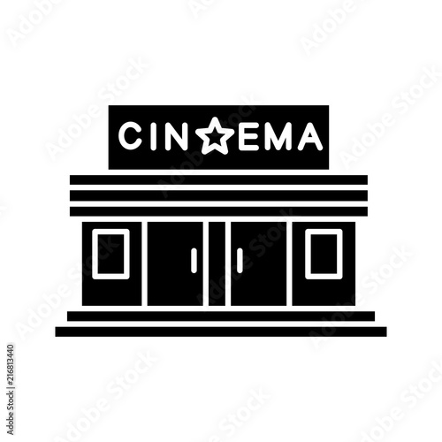 Cinema building glyph icon