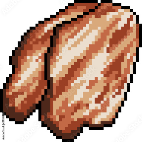 vector pixel art meat steak