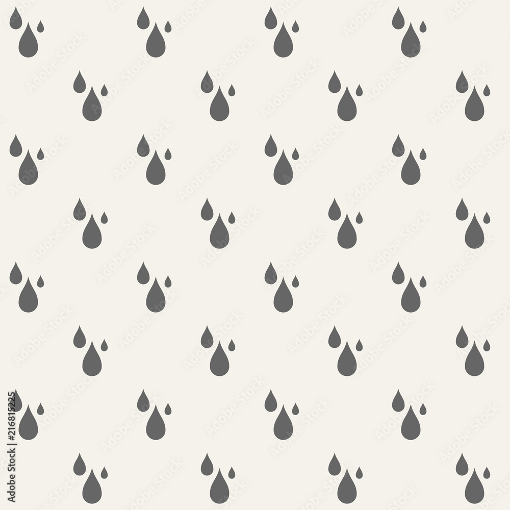 Abstract seamless pattern of raindrops.