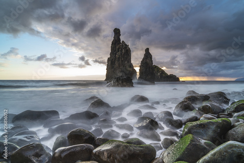 Scenic view of Rib and Janela islets at dawn